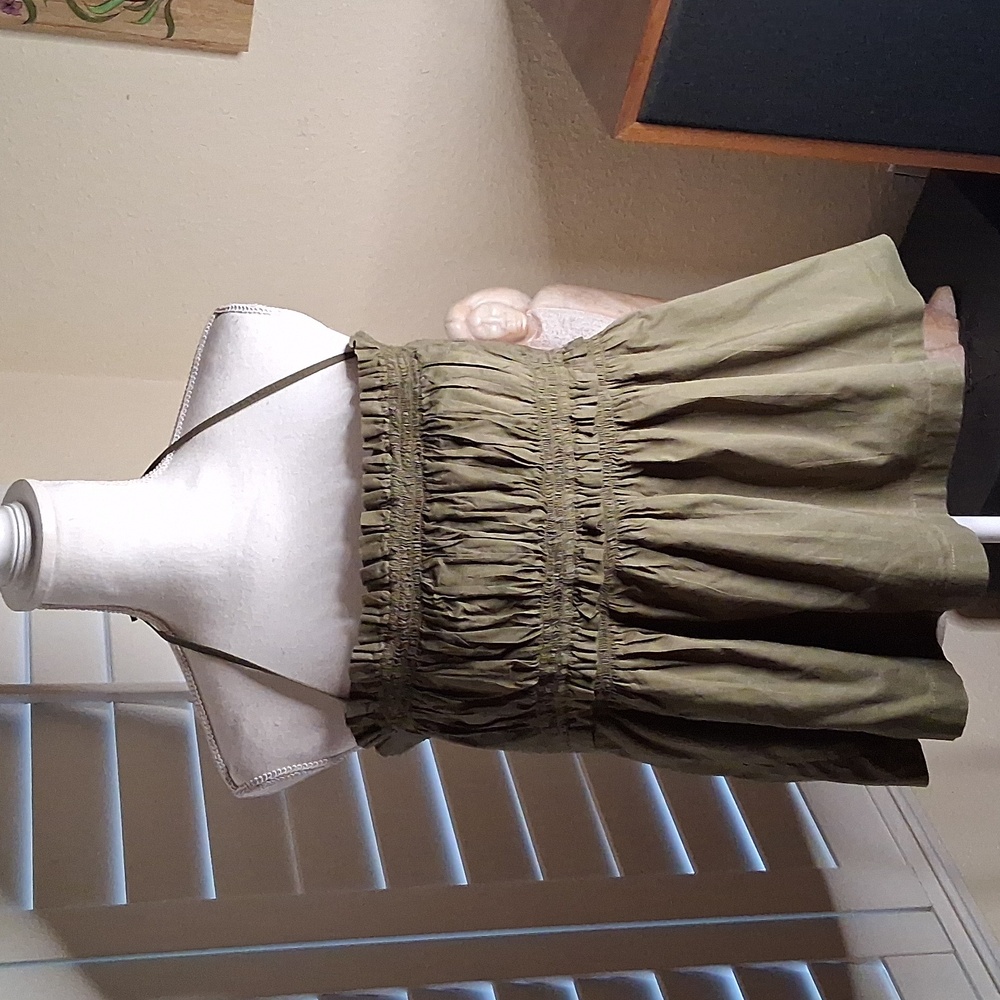 💚🙋‍♀️Army Green 100% Cool Cotton Summer Halter Top Size XL
